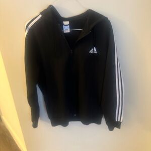 Adidas Black Jacket with White Accents